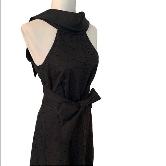 Acler Black Amber Halter Neck Front Tie Dress | Size 2   NWOT Black linen blend - Picture 4 of 12
